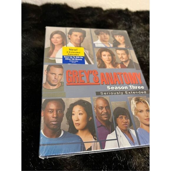 NEW! SEALED! Grey's Anatomy - Season Three 3 (DVD, 2007, 7-Disc Set) - Picture 2 of 3
